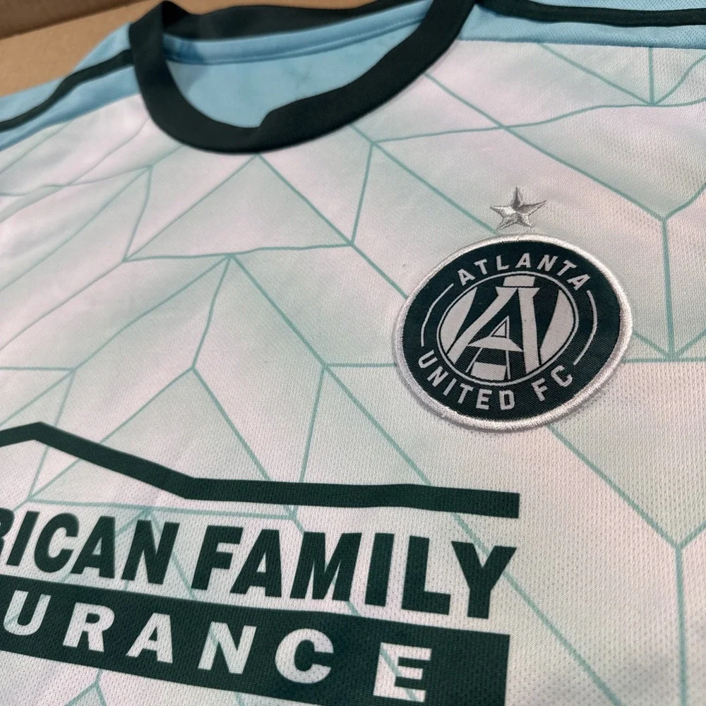 adidas Atlanta United FC Soccer Jersey White/Green, See Measurement Photos